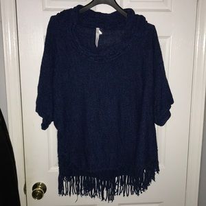 DONATED - Cowl necked Poncho Style Sweater